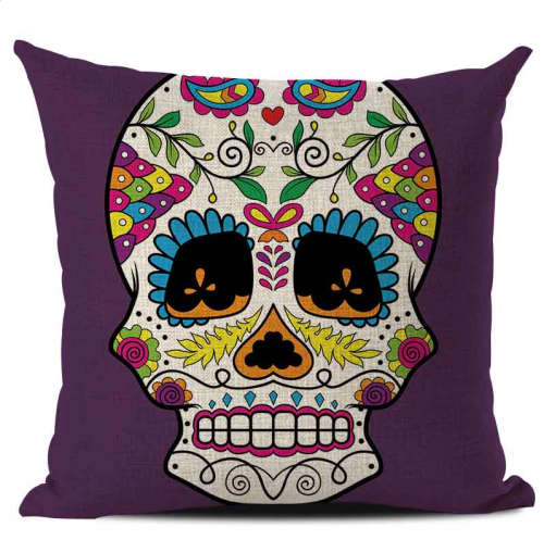 Sugar Skull Pillow (In Stock)