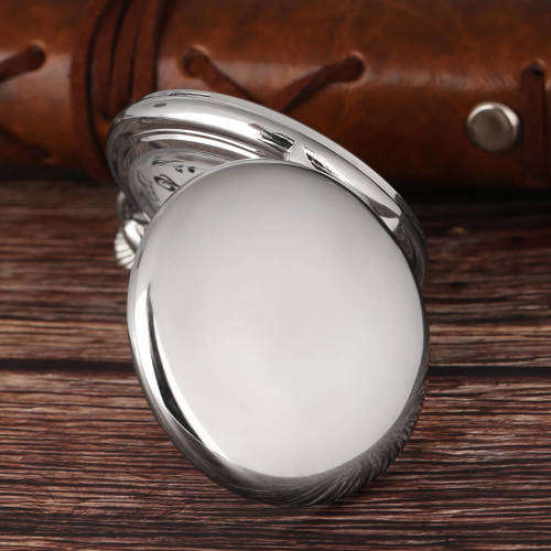 Smooth Steel Pocket Watch (In Stock)
