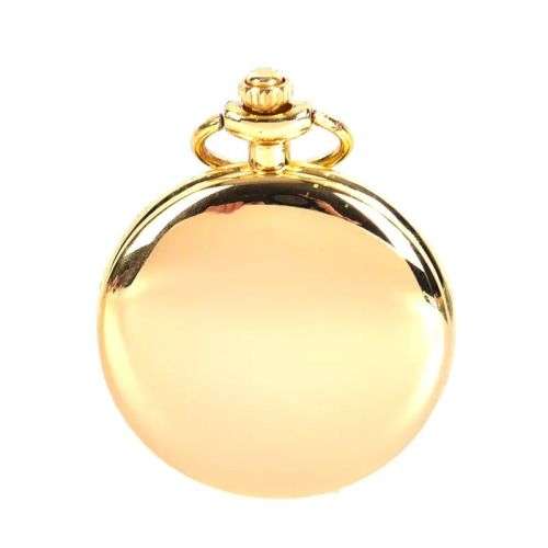 Smooth Gold Steel Pocket Watch (Local Shipping)