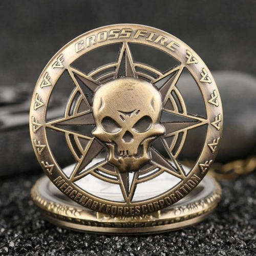 Gothic Rock Skull Rebellious Pocket Watch