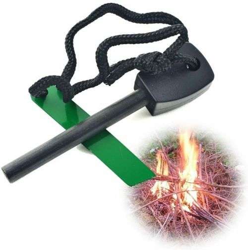 Magnesium Rod + Metal Blade Flint Kit (Survival Fire Starter) (Local Shipping)