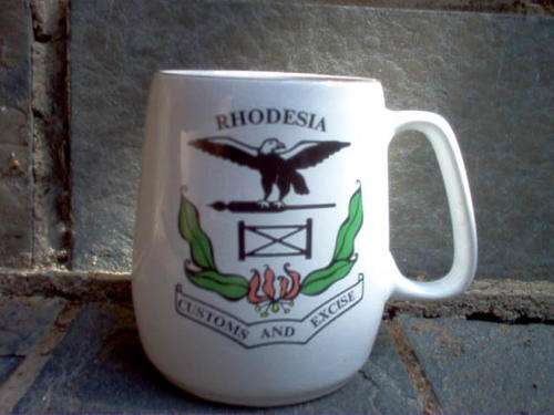RHODESIAN CUSTOMS AND EXCISE BEER MUG.
