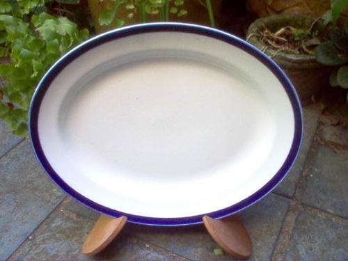 BLUE WHITE PLATTER --ALFRED MEAKIN.