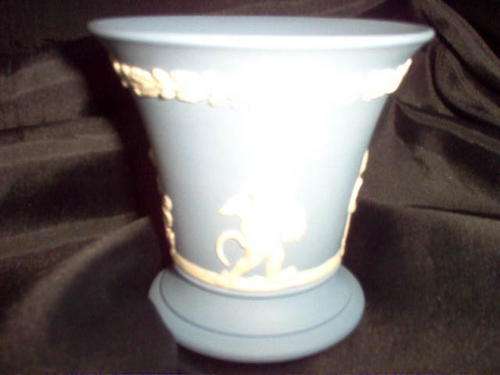 WEDGWOOD VASE PALE BLUE