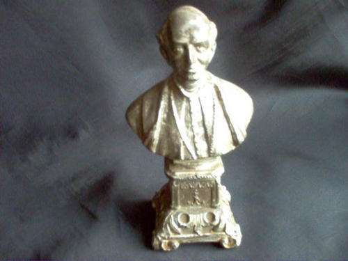 METAL BUST OF A RELIGIOUS FIGURE