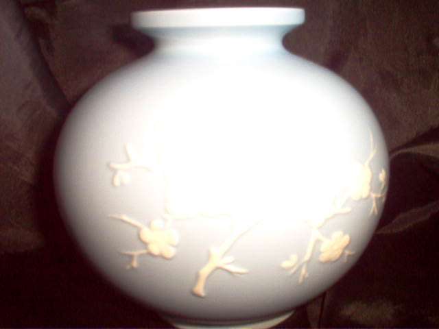 BLUE COPELAND SPODE FLOWER VASE