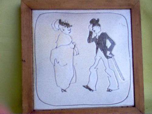 PILKINGTON CERAMIC TILE FRAMED