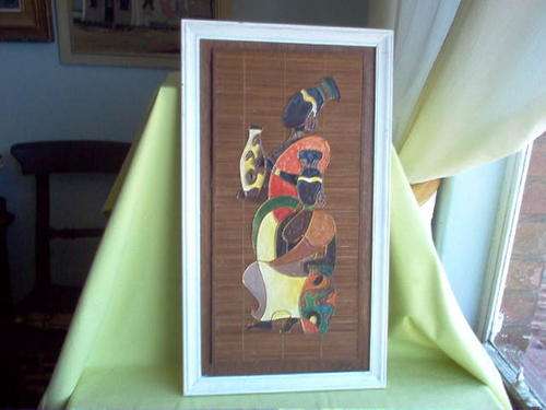 Enamel Painted Beaten Copper Art