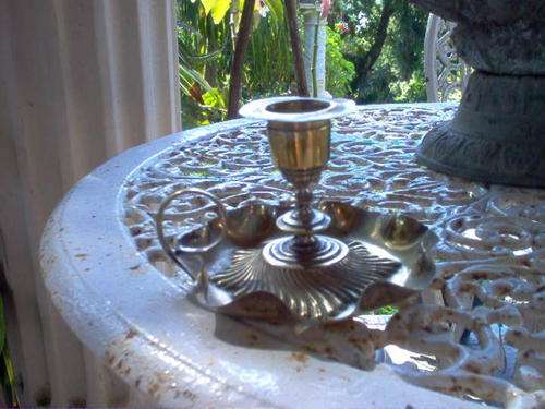 OLD E.P.N.S. CANDLE HOLDER