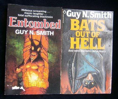 Guy N. Smith x 2 Books!  Bats out of Hell & Entombed!