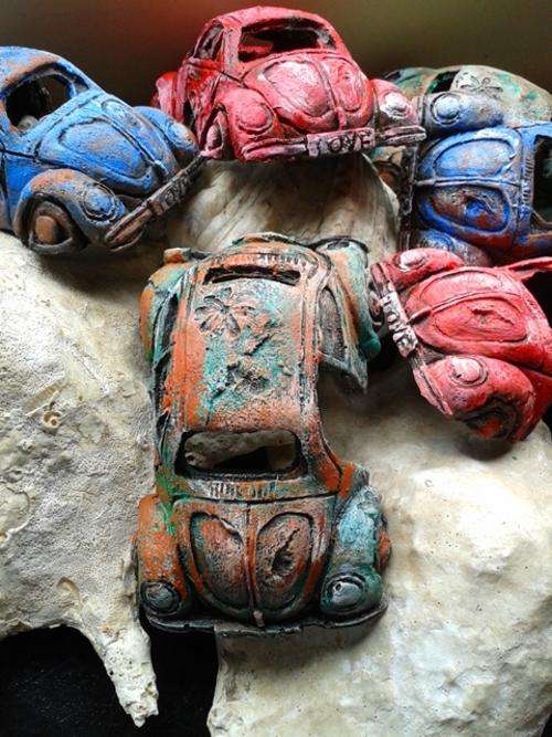 VW Beetle Mania in your aquarium!  Green & Rustic Lovebug!