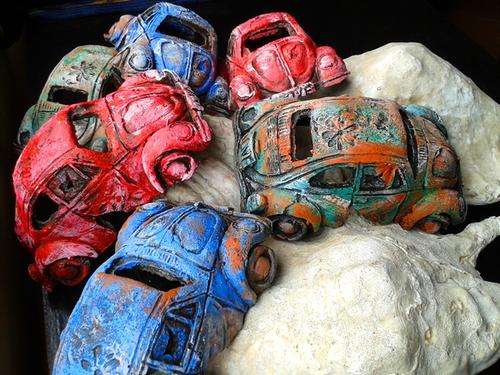VW Beetle Mania in your aquarium!  Green & Rustic Lovebug!