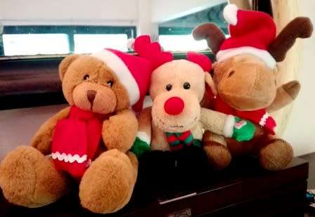 Cheerful Christmas Trio of Soft Toys!