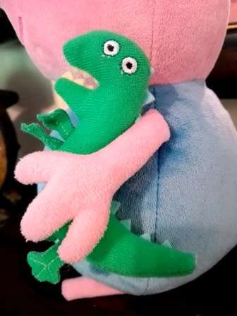 Rare Peppa Pig - George and his Dinosaur plush soft toy.  30 cm.  Special price!