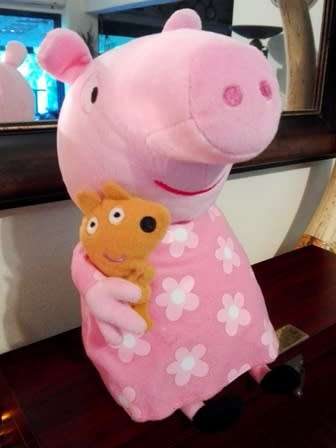 Rare Peppa Pig and her Teddy plush soft toy. 30 cm.