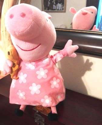 Rare Peppa Pig and her Teddy plush soft toy. 30 cm.
