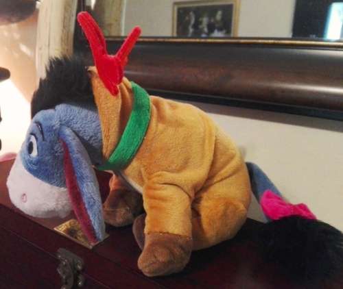 Disney's Eeyore Santa's Reindeer. 15cm.