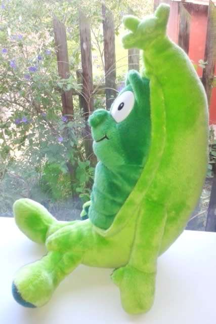 Goodness Gang SuperFoodz. Peter Pea Plush Soft Toy. 33cm.