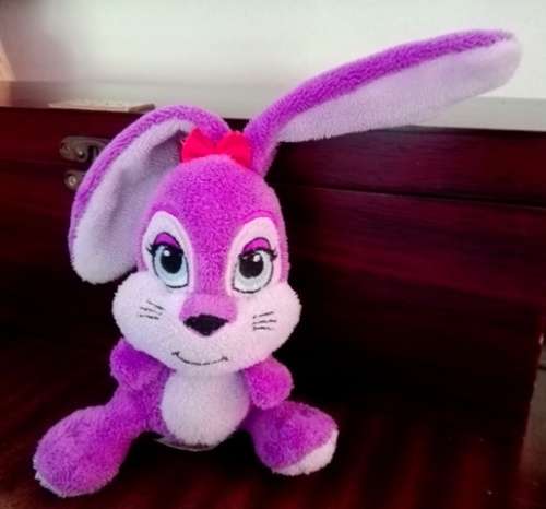 Purple Migros Easter Baby Bunny - Small soft toy! 20cm.