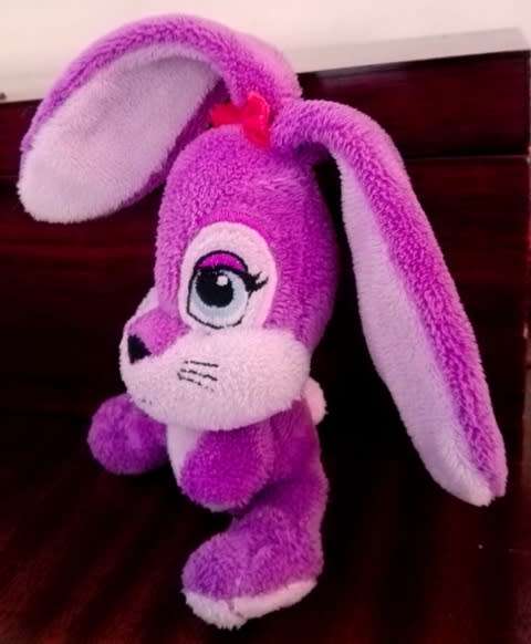 Purple Migros Easter Baby Bunny - Small soft toy! 20cm.
