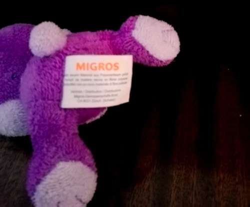 Purple Migros Easter Baby Bunny - Small soft toy! 20cm.
