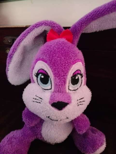 Purple Migros Easter Baby Bunny - Small soft toy! 20cm.