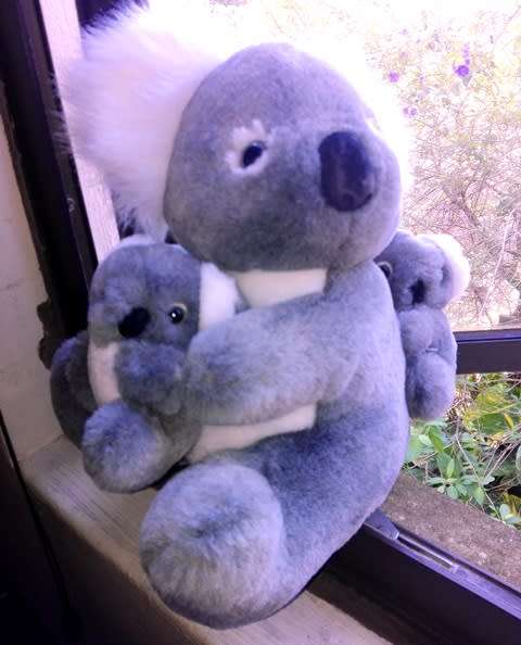 Momma Koala Bear & 2x Baby Koala's! Plush soft toys. 28cm.