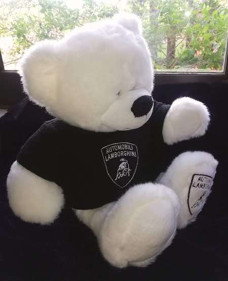 RARE Automobili Lamborghini Polar Bear Soft Toy!  40cm.