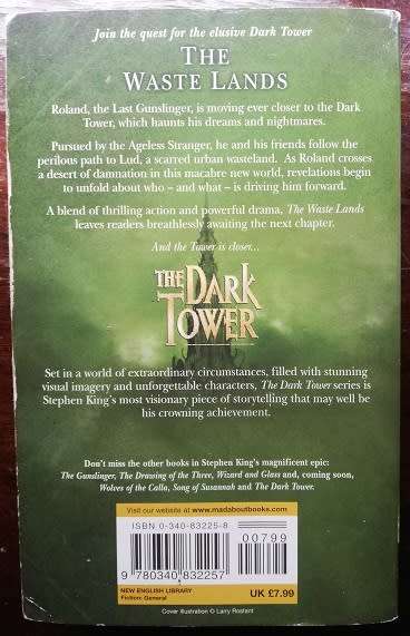 The Dark Tower. The Waste Lands. Stephen King. Paperback.