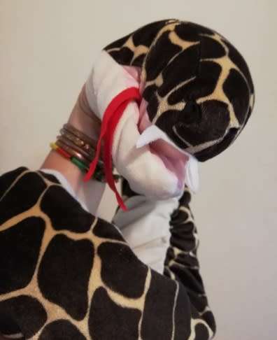 Slippy the Rattle Snake Hand Puppet.  Beautiful, plush soft toy with rattle tail!  145cm.