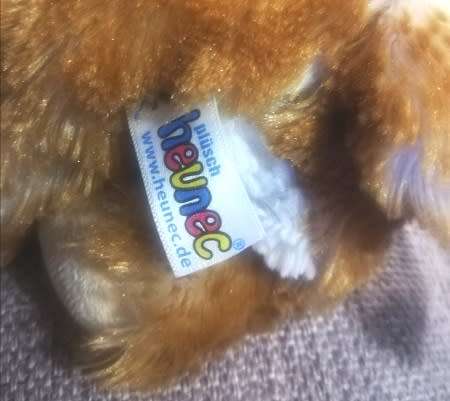 Beautiful Plush, Ginger Cat.  Heunec Beanie Bag.  Floppy and cute!  20cm.