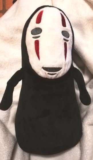 Kaonashi - No Face from "Spirited Away".  Super soft plush toy.  35cm.