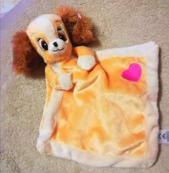 Disney Posh Paws Lady and the Tramp Plush Baby Dog Comfort/Toy Blanket.