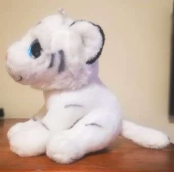 High Quality Siberian White Tiger Cub. Plush Super Soft Toy! 20cm.
