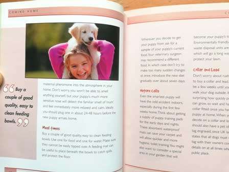 Puppies by Alison Jones. Giving your pet the best start in life! Small hard cover book.