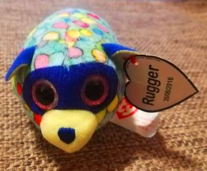 TY's Rugger the Raccoon. McDonald`s Happy Meal Teeny Beanie Boos Soft Toy.