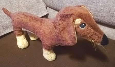 Baby`s First Dachshund called Daxi!  Super soft toy! 47cm.