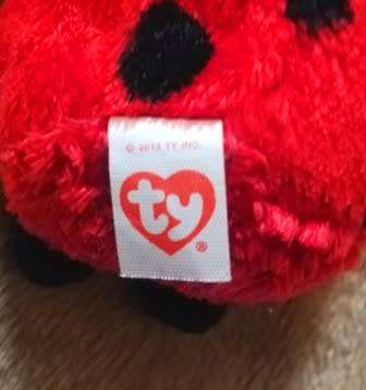 Ty Beanie Boos 2013. Bugsy the Ladybird - (Solid eye color). 17cm.