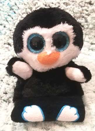 TY Peek A Boo. Penni Penguin. Cell Phone Holder and Screen Cleaner.
