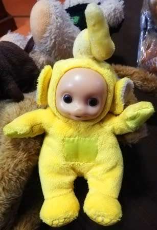 RARE Laa-Laa Teletubby Baby Rattle! 18cm. Great Price!