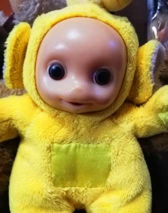 RARE Laa-Laa Teletubby Baby Rattle! 18cm. Great Price!