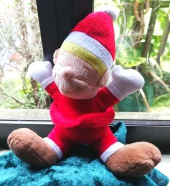 Collectable Coca-Cola Elf with a red Xmas suit! 22cm.