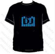 Sound Activated  Light Up  Fashion EL  Music  T -Shirt