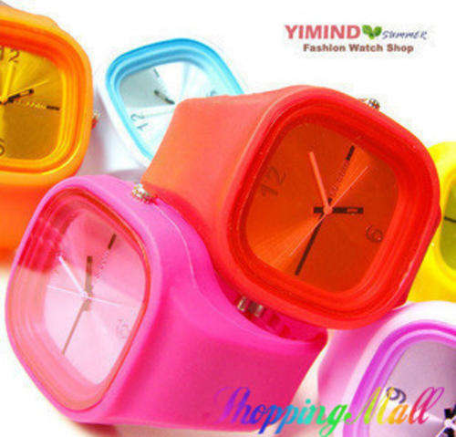 Young favorite color colorful jelly watches new fashion unisex