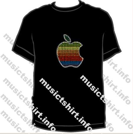Sound Activated  Light Up  Fashion EL  Music  T -Shirt