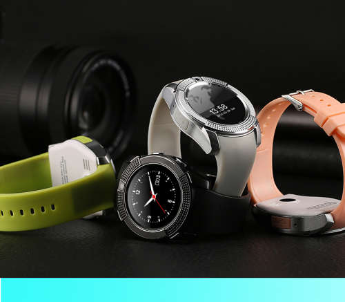 V8 Smart Watch GSM Camera Tf Card Slot Bluetooth Pedometer Sleep monitor