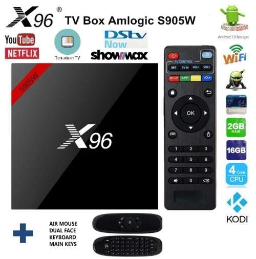 X96 mini Android TV box, WiFi KODI 17.4 Android 7 Nougat 2gig RAM and 16GIG HDD w AIRMOUSE Remote