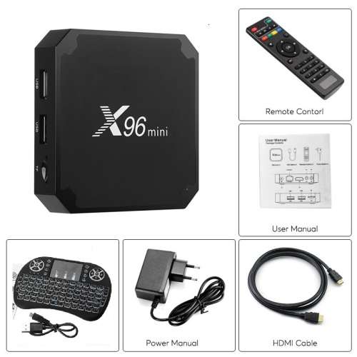 X96 mini Android TV box Android7.1, WiFi, 2gig RAM/16GIG HDD with i8 Backlit remote