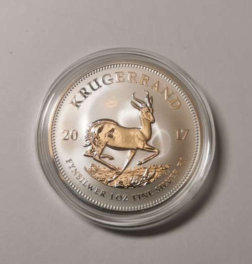 2017 Silver Krugerrand 1 Oz  50th Anniversary -Premium Uncirculated in Capsule, Pouch ,Certificate