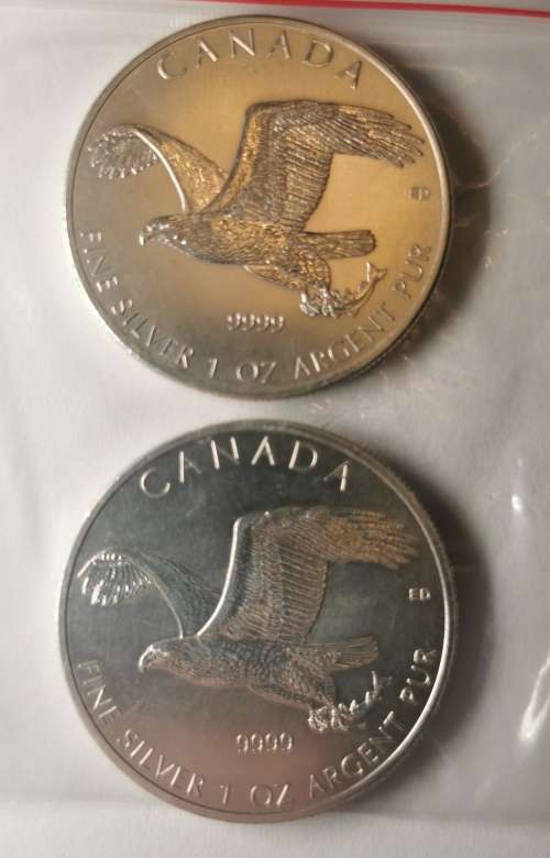 2014 Canada 1Oz Silver Bald Eagle Bullion Coins